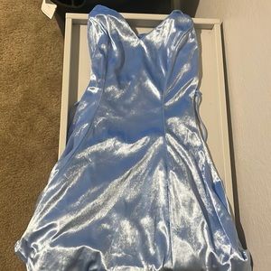 Lucy In The Sky Velvet Blue Mini Dress